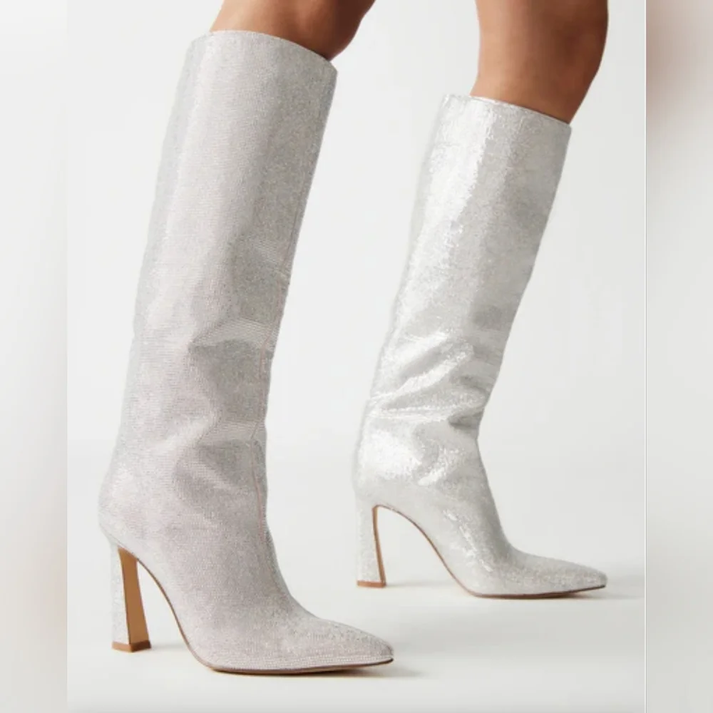 Sexy Glam Steve Madden Rhinestone Boots - Picture 3 of 8